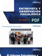 CPE - SEMANA - 07 - Entrevista y Observ. Psicologica