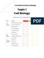 COMBINED SCI Topic 1 Cell Biology 