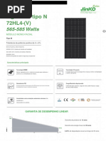 Jinko Tiger Neo N-Type 580W Datasheet | PDF | Potência (Física