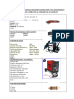 Caracteristicas Tecnicas de Equipos