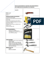 Caracteristicas Tecnicas de Equipos Herramientas