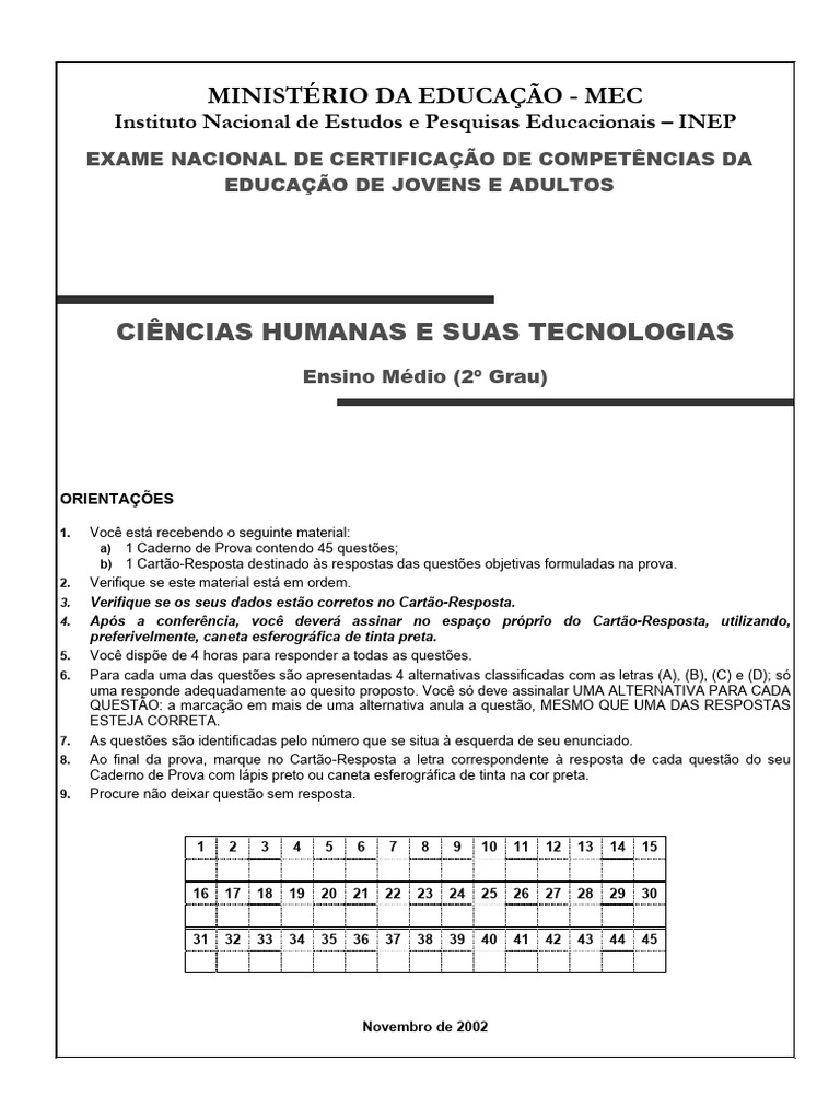 Prova Encceja 2024 Pdf Editor