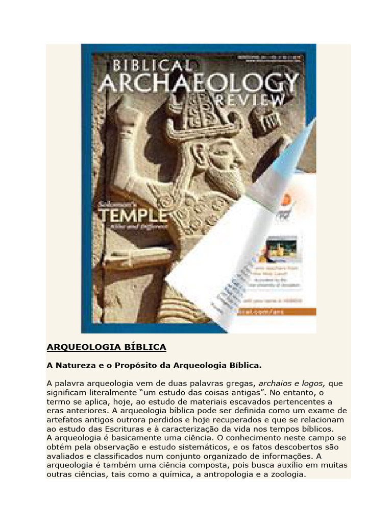 Arqueologia Bíblica Vivos Download Grátis Pdf Novo Testamento