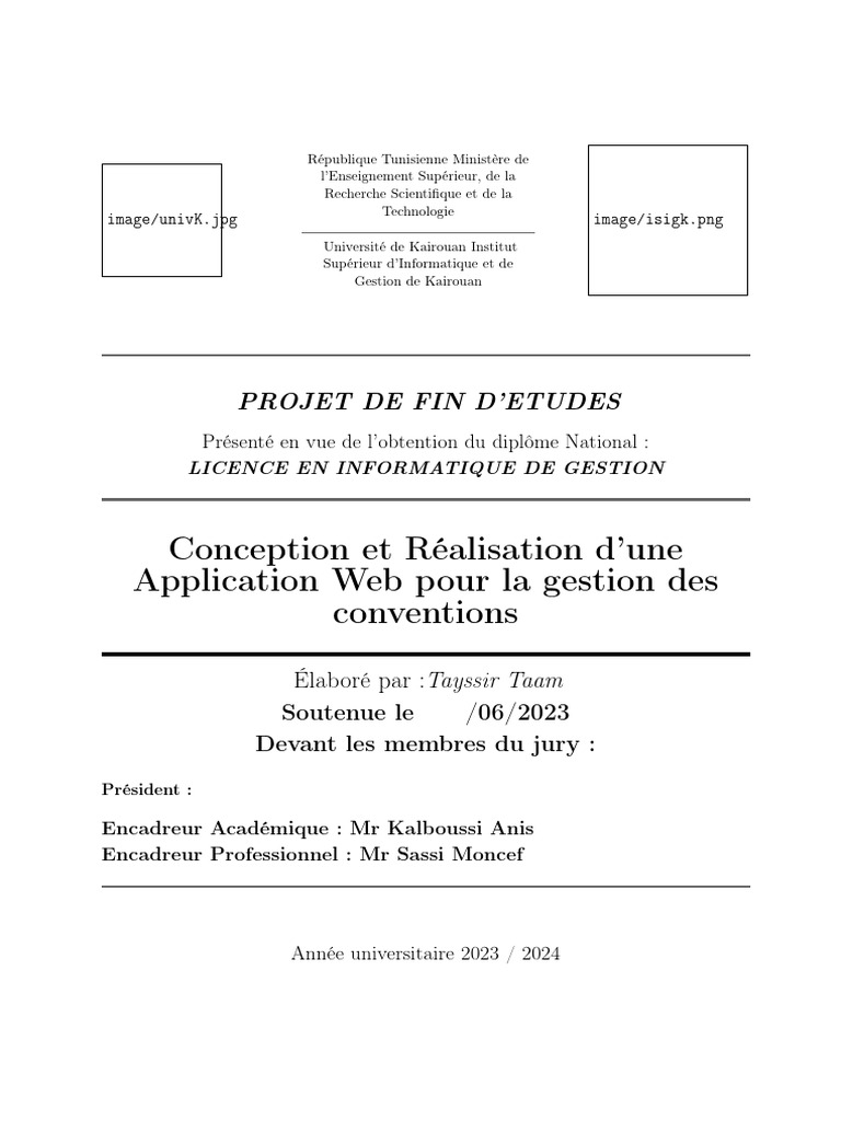Application Web de Gestion des Conventions | PDF | Développement de ...