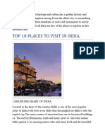 Top 10 Places To Visit in INDIA