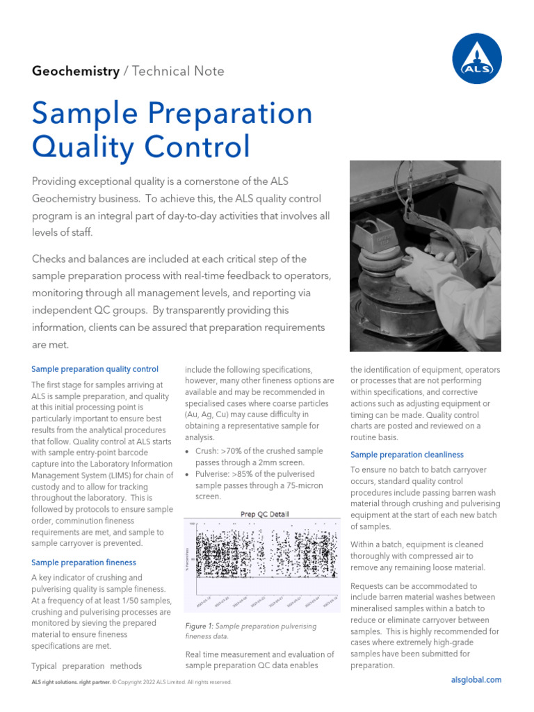 ALS Sample Preparation Quality Control Tech Note | PDF