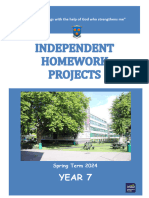 Year 7 2023 2024 Spring Independent Homework