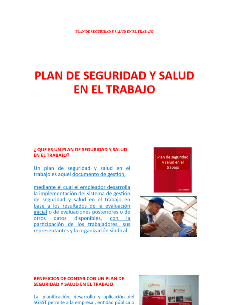 Plan de Seguridad y Salud Laboral | PDF | Derecho laboral | Business