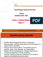 Week 11 Gastrointestinal System