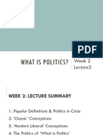 What Is Politics?: Week 2