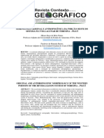 Morfologia Original e Antropogênica Da Porção Oeste Do Sistema Fluvio-Lagunar de Teresina - Piauí