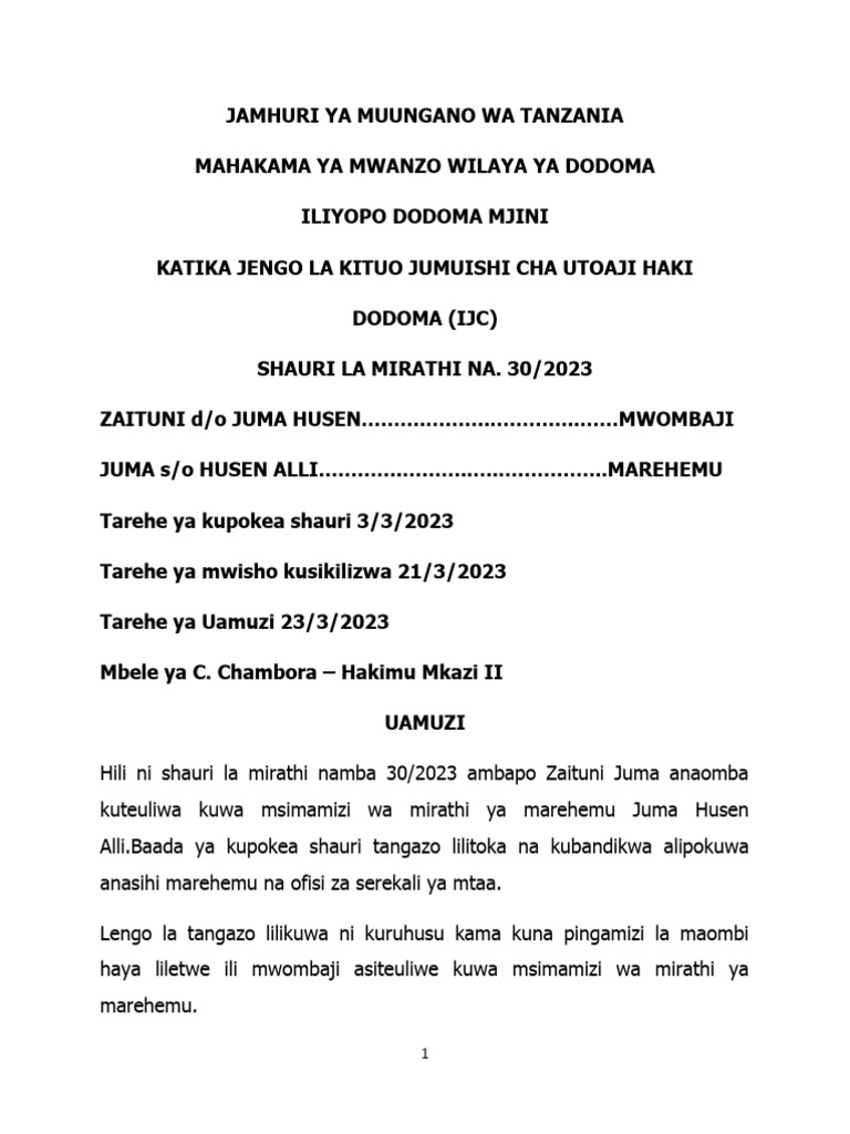 Mirathi 30 | PDF