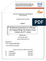 Redimensionnement Et Calibrage de L'appareillage Électrique D'une Voiture de 2ème Classe - Imane BENAISSI