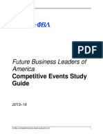 Future Business Leaders of America Competitive Events Study Guide