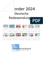 Kalender 2024 Deutsche Redewendungen Deutschlernerblog