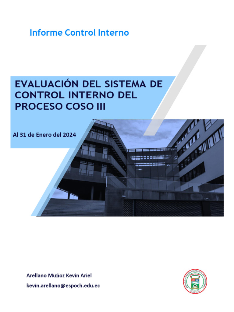 Evaluación COSO III Control Interno 2024 | PDF | Auditoría | Evaluación