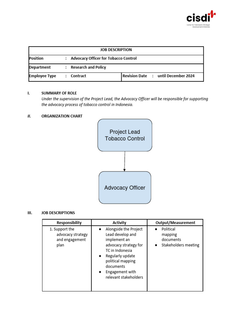 Scription - Advocacy Officer For TCPDF 1705062176585 FNM | PDF ...