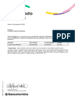 Certificado Cuenta Bancolombia Nacho Formato