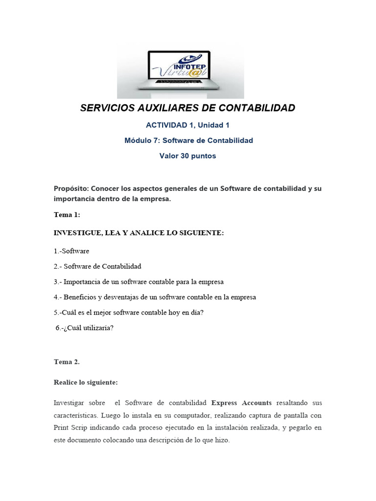 Actividad 1 Mod. 7 | PDF