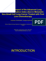 Prognostic Impact of The Advanced Lung Cancer Inflammation Index (ALI) in Metastatic Non-Small Cell Lung Cancer Treated With First Line Chemotherapy