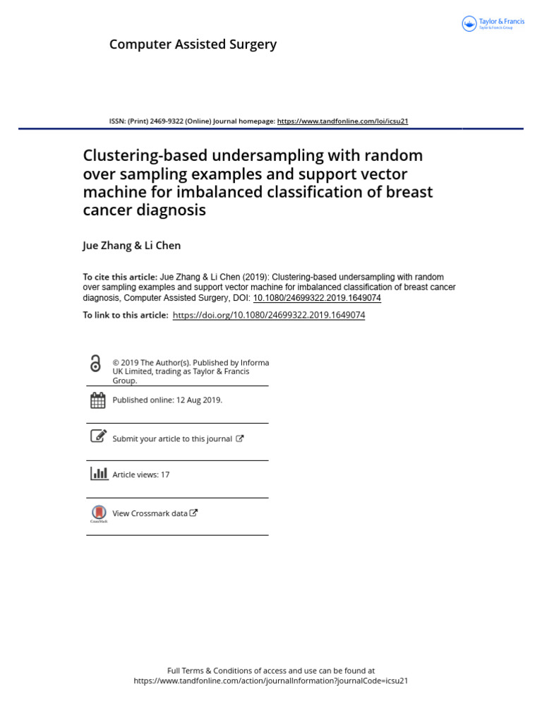 Clustering-Based Undersampling With Random Over Sampling Examples and ...