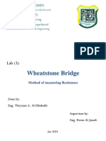Wheatstone Bridge Method of Measuring Resistance