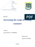 Experiment Increasing The Range of Analog Ammeter