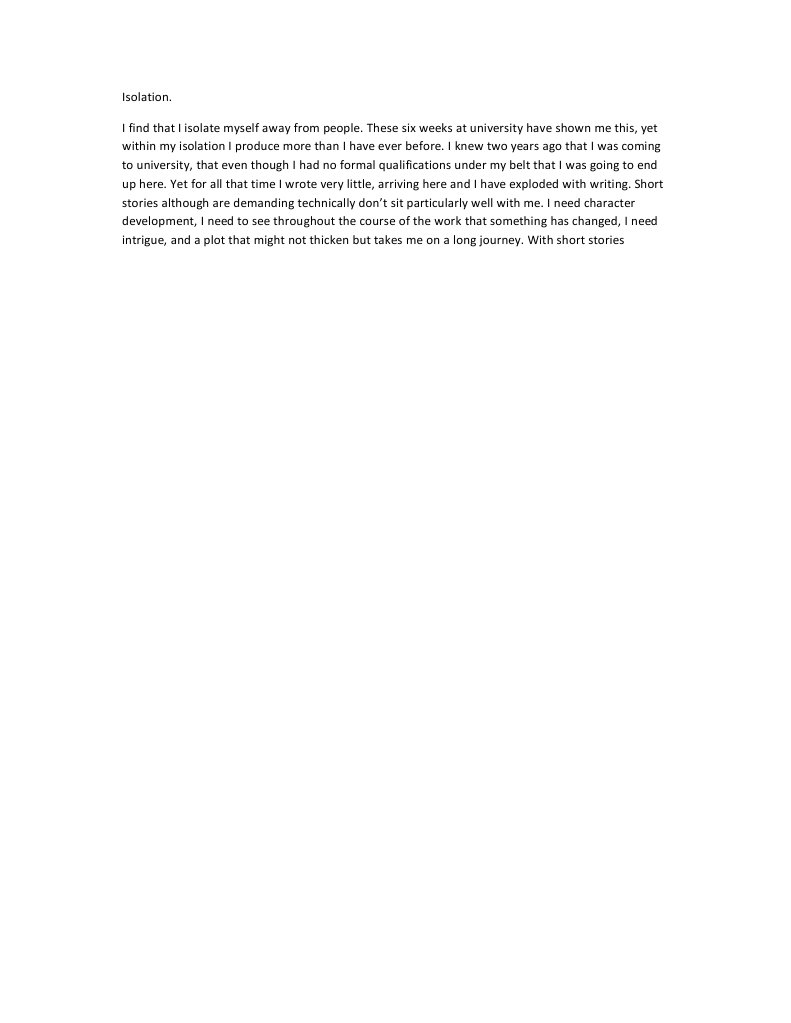 Isolation | PDF