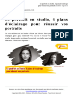 Tutoriel Photo Portrait Studio 4 Plans Eclairage Reussir Portraits PDF