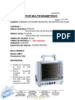 Monitor Multiparametrico + Impresora - Mod - MM12 - Mediblu - 3726