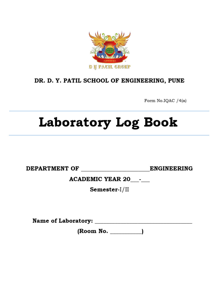 Laboratory Log Book PDF