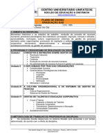 Plano de Ensino - Gestão de Pessoas