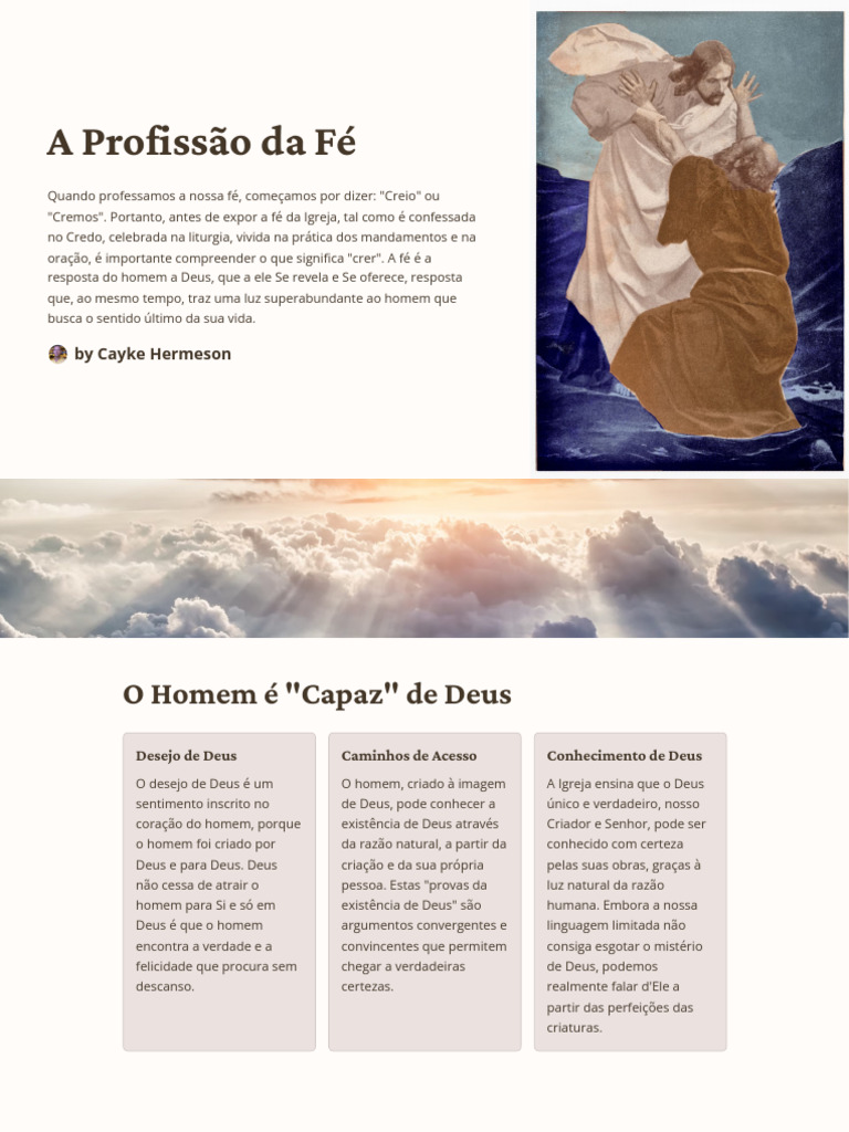 Compreendendo a Profissão da Fé Católica | PDF | Revelação | Fé