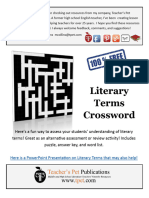 Literary Terms Crossword 1