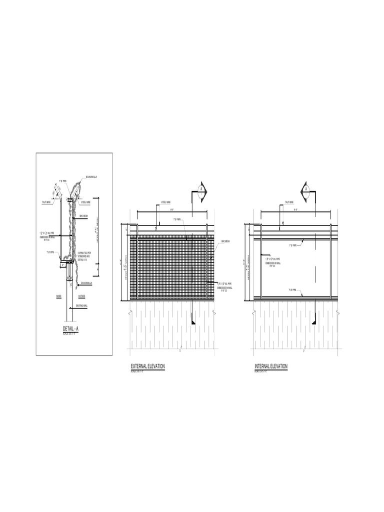 Wall Embedded Steel Pipe Details | PDF | Building Engineering