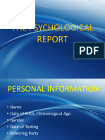 The Psychological Report