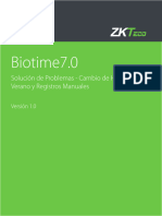 BioTime7.0 - Horario de Verano y Registros Manuales