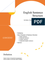 Sentence Structure