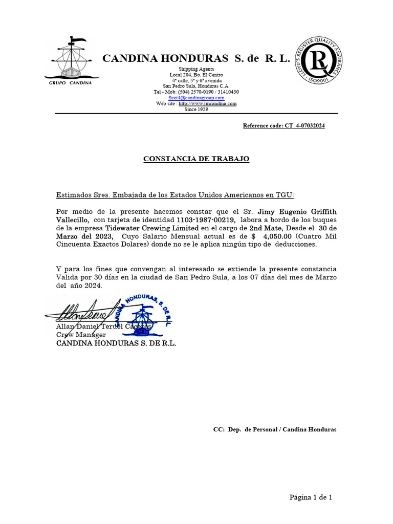 Job Letter PDF