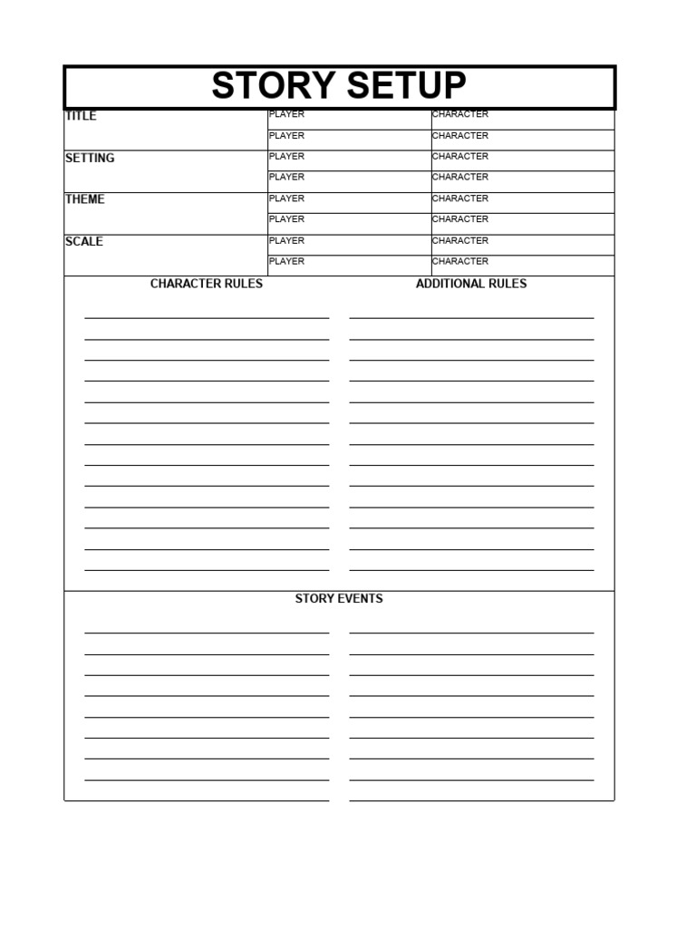 Story Setup for Character-Based Game | PDF | Hobbies | Role Playing Games