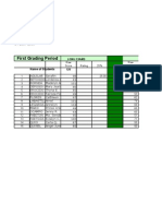 MSExcel Gradebook