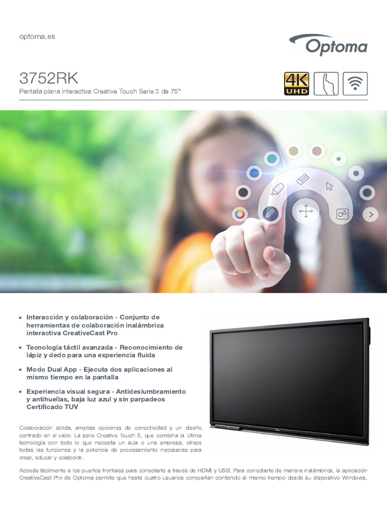 3752RK Optoma Creative Touch Serie 3 | PDF | Aplicación movil | Informática