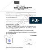 Declaracion Jurada Domiciliaria