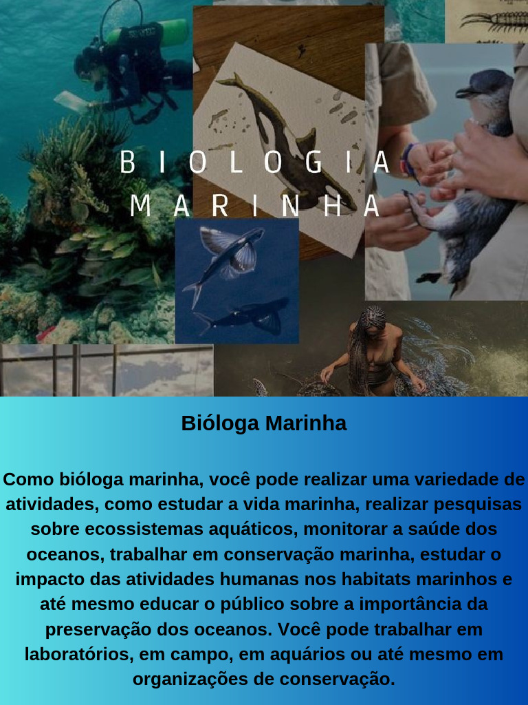 Carreira em Biologia Marinha: Oportunidades | PDF | Ciências e Matemática