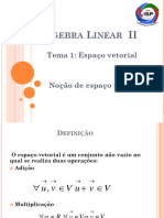 Aula 3 Espaço Vectorial