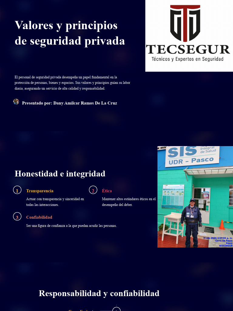 Valores Clave en Seguridad Privada | PDF | Valores