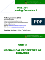 MSE 351 Engineering Ceramics - UNIT 4