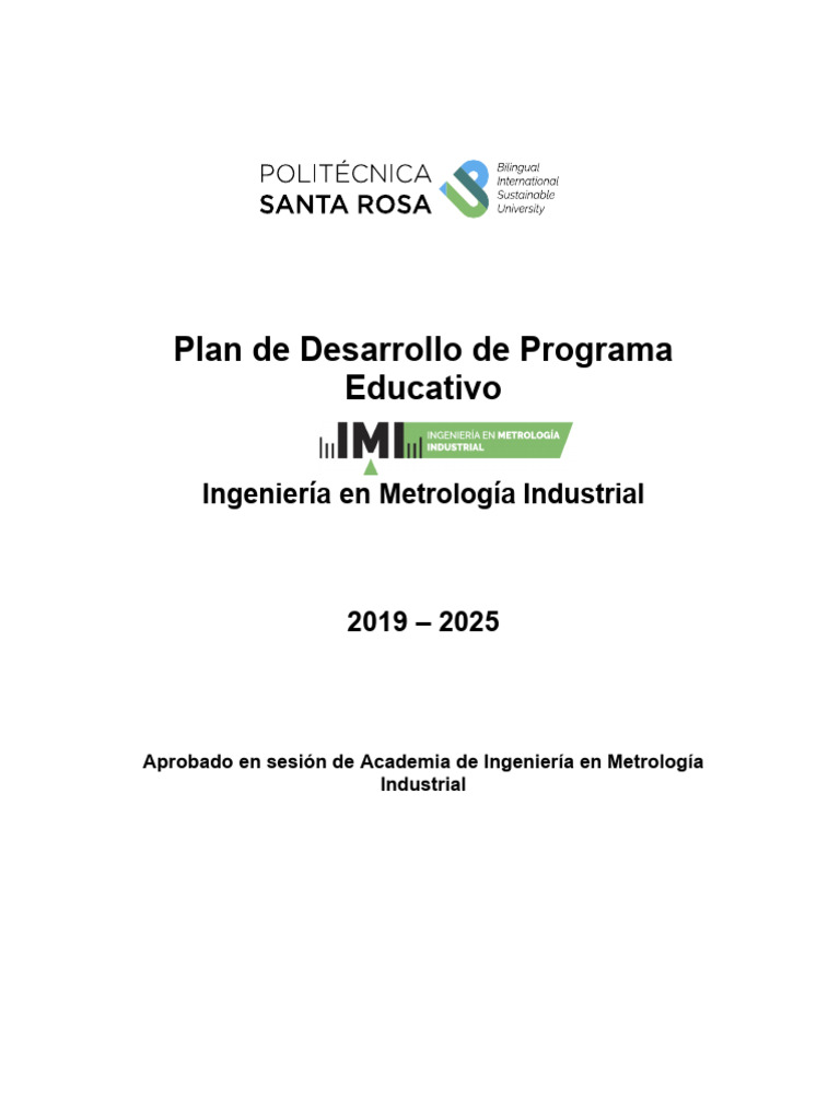 Plan Educativo en Metrología 2019-2025 | PDF | Plan de estudios | Maestros