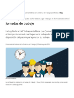 Jornadas de Trabajo - Procuraduría Federal de La Defensa Del Trabajo - Gobierno - Gob - MX