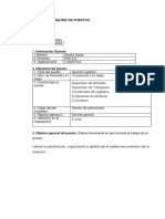 Analisis de Puesto Logistica